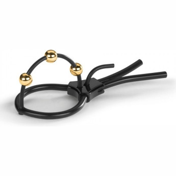 Электросбруя MYSTIM Pearly Pete на головку пениса, 3 электрода (блок питания отдельно)